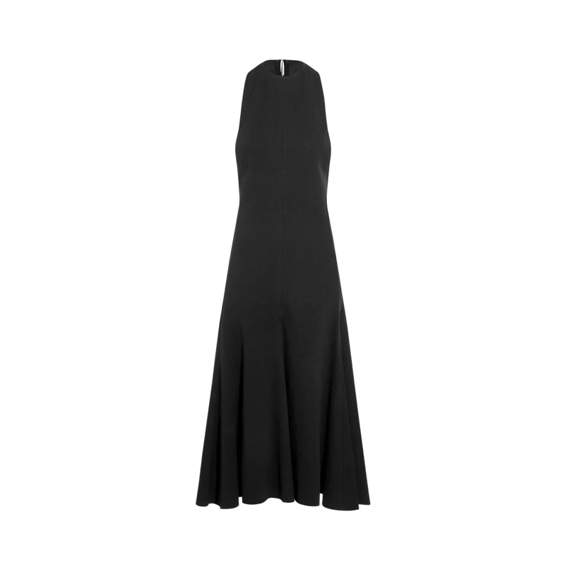 Jacquemus  Long Strapless Dress With Crew Neckline And Flowin Black