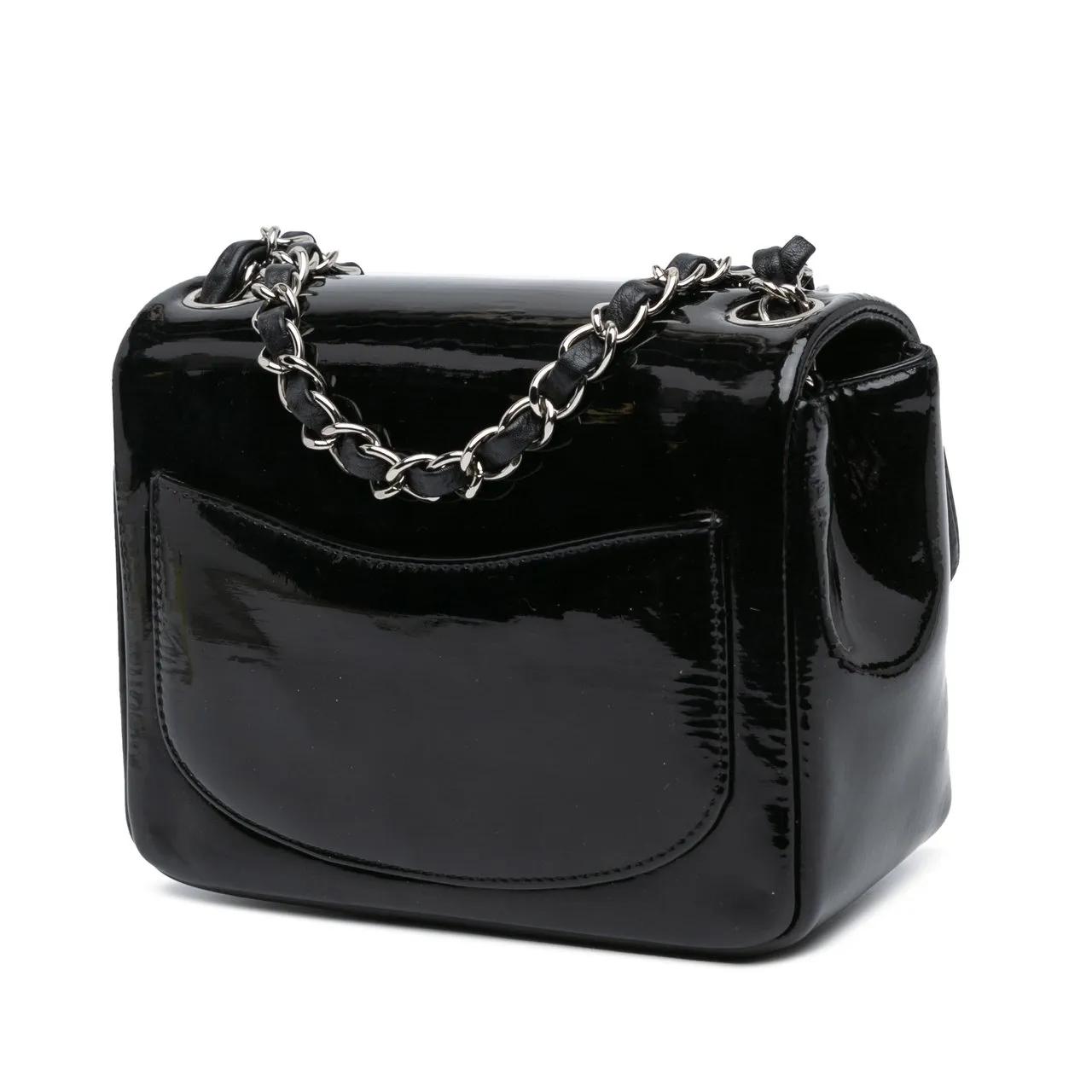Thumbnail - Chanel Hobo Bags - 2013-2014 Mini Square Patent Single Flap - Gr. unisize - in Schwarz - für Damen