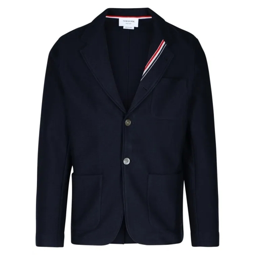 Thom Browne  Rwb' Navy Cotton Blazer Blue