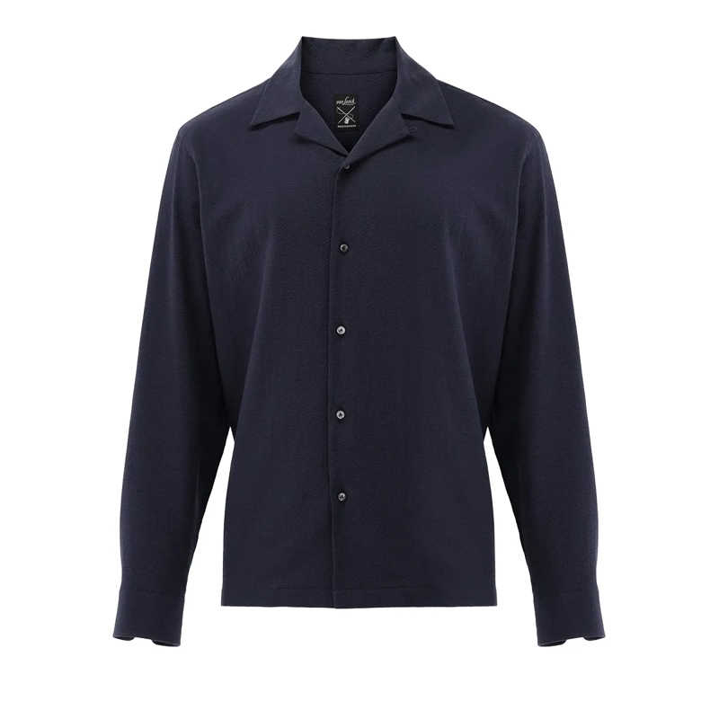 VAN LAACK Hemd Hemd Tailor Fit Uni dunkel-blau