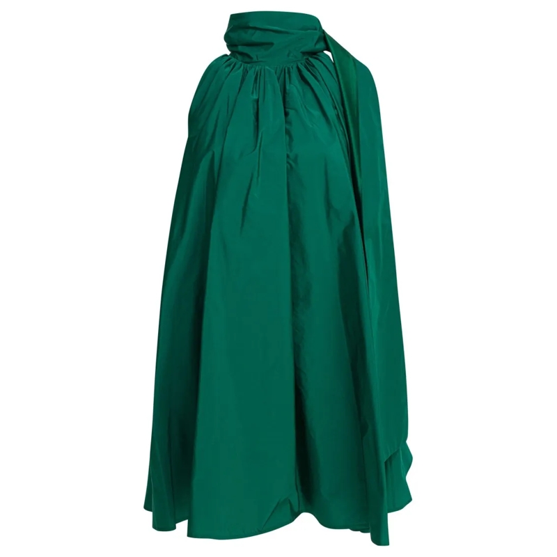 Max Mara Midi-jurk Green Silk-Blend Midi Dress Green