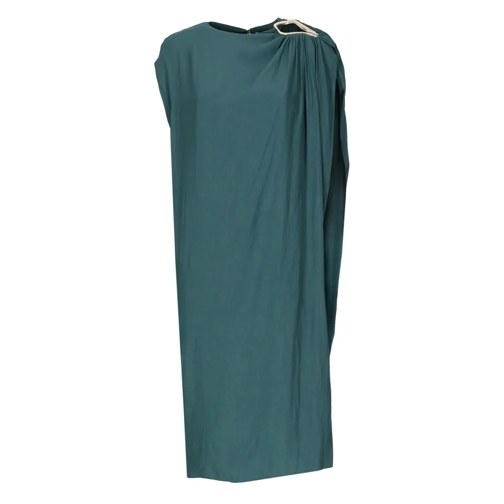 Lanvin Dress With Cut Out Detail Green Midi-Kleider