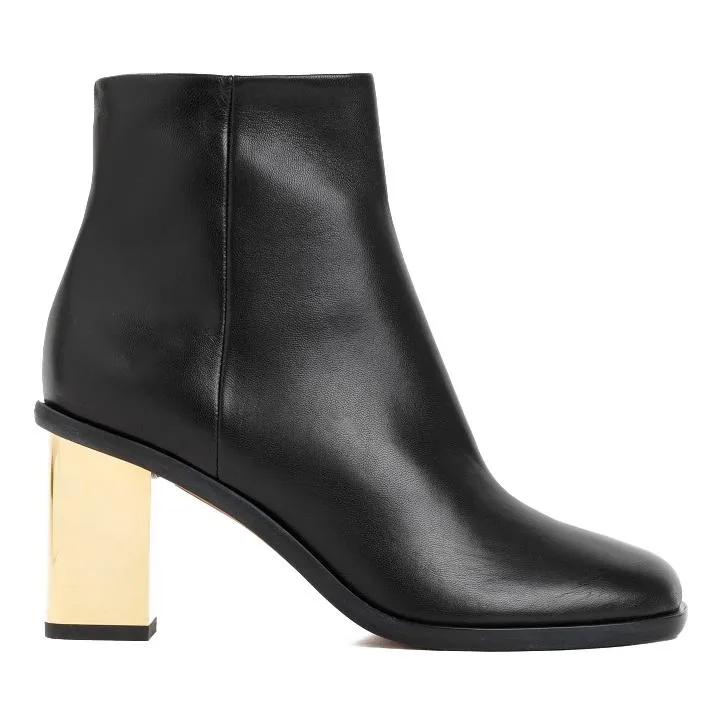 Chloé Stiefel - Black Rebecca Leather Boots - Gr. 37 (EU) - in Schwarz - für Damen