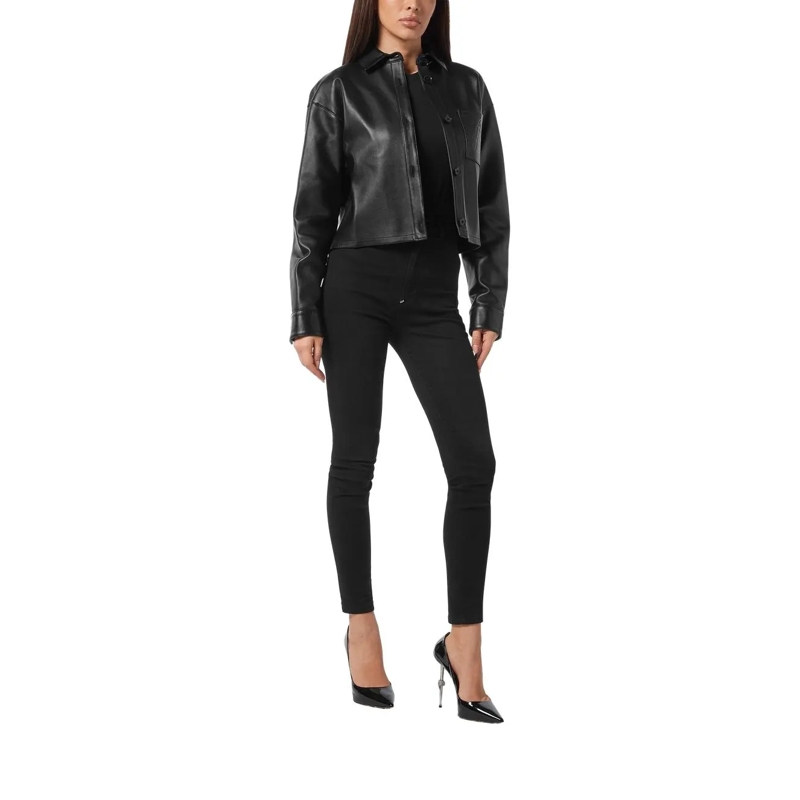 Philipp Plein Hemd Lederhemd Signature schwarz(Image 2)