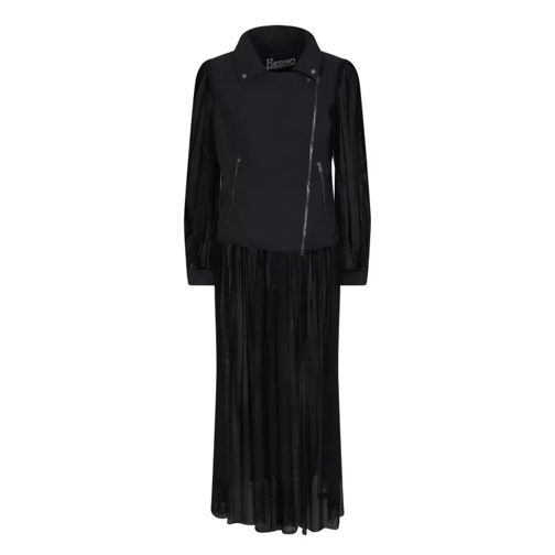 Herno Nylon Fabric And Tulle Coat Black 