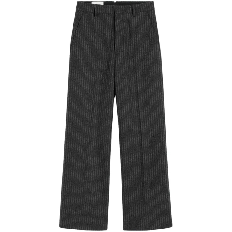 AMI Paris Freizeithose Grey Pinstriped Tailored Trousers Grey(Image 2)