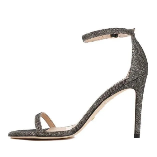 Stuart Weitzman Nudistcurve 100 Sanda Pyrate New Noir Sandals Grey Sandale