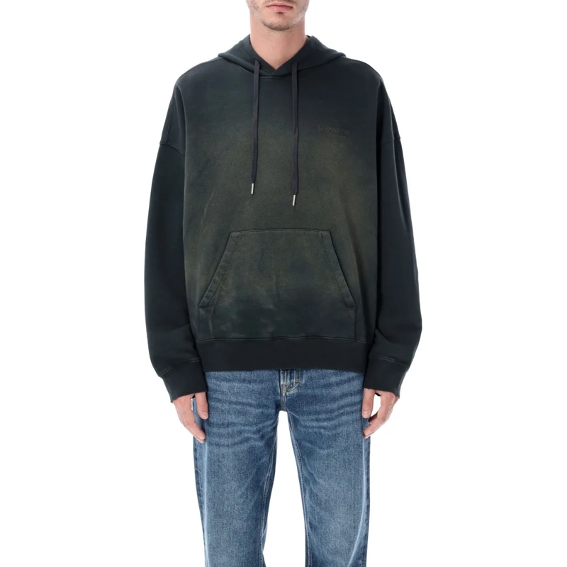 Golden Goose  Black Bleached Hooded Sweatshirt Black