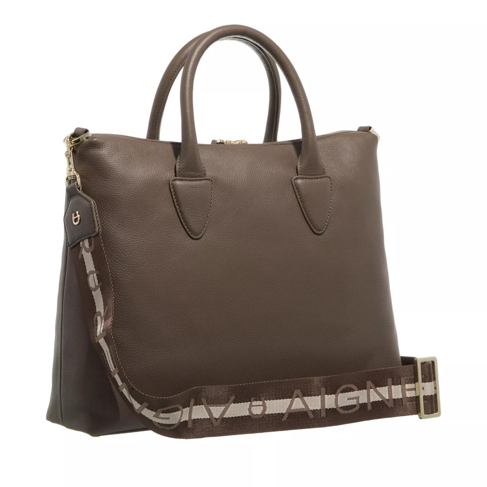 Aigner Totes & shoppers Zita webbing strap in bruin