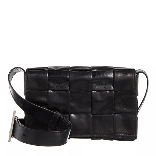 Bottega Veneta Small Cassette Shoulder Bag Black Minitasche