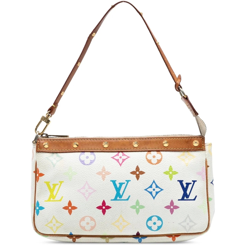 Louis Vuitton Schultertasche Monogram Multicolore Pochette Accessoires weiß