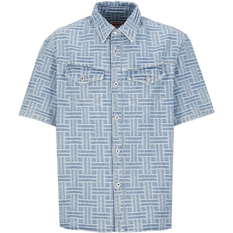 Kenzo Legeres Oberteil Shirts Bleached Blue blau