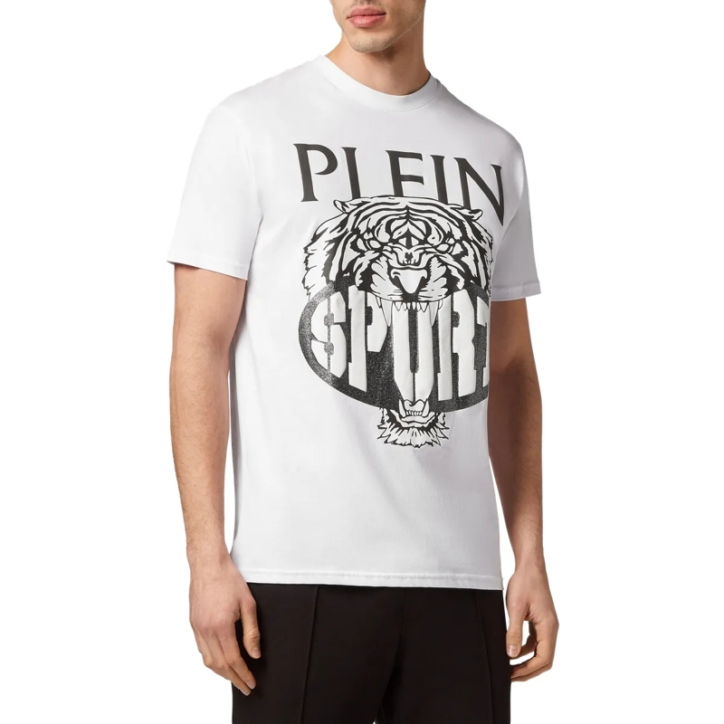 Plein Sport T-Shirt T-Shirt Tiger weiss