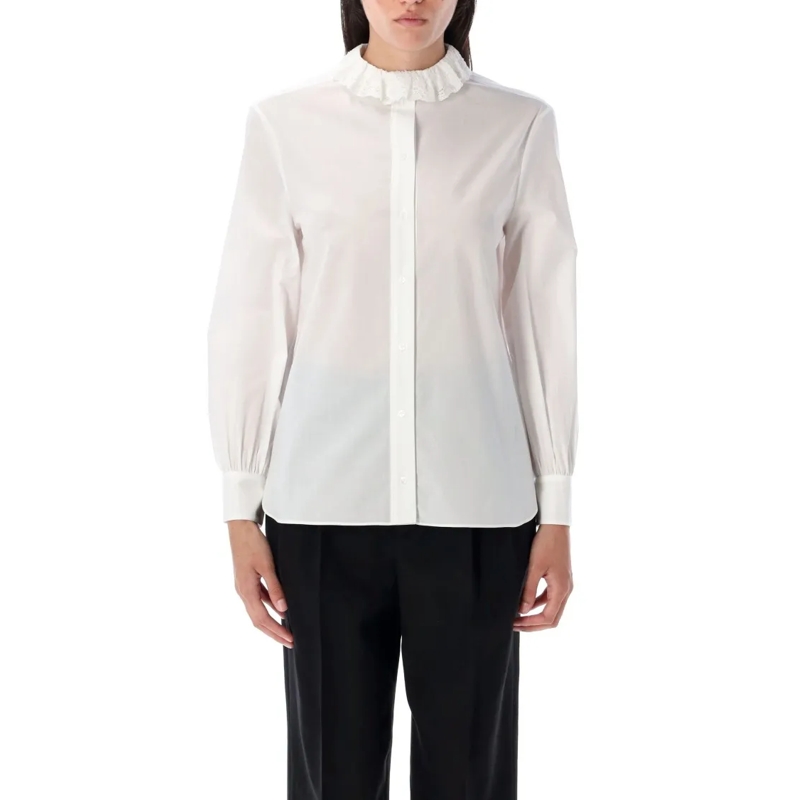 Saint Laurent Overhemd Cotton Poplin Shirt White