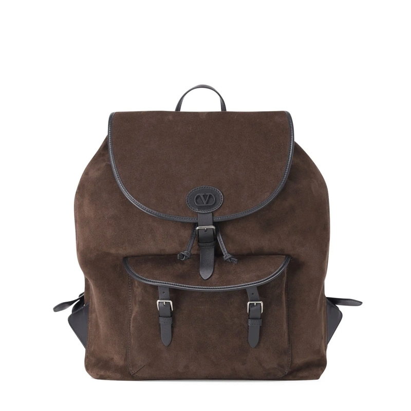 Valentino Garavani Rucksack Rucksack aus Veloursleder braun