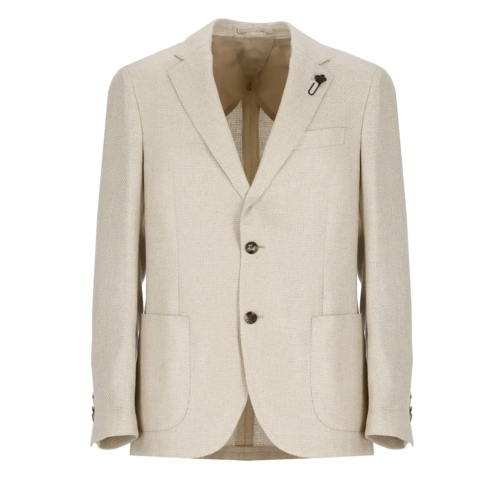 Lardini Cashmere And Silk Jacket Neutrals Blazer