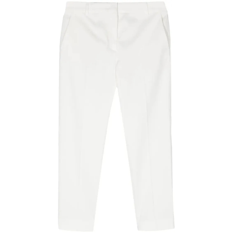 Max Mara  Tailored Straight-Leg Trousers With Mid-Rise Waist White