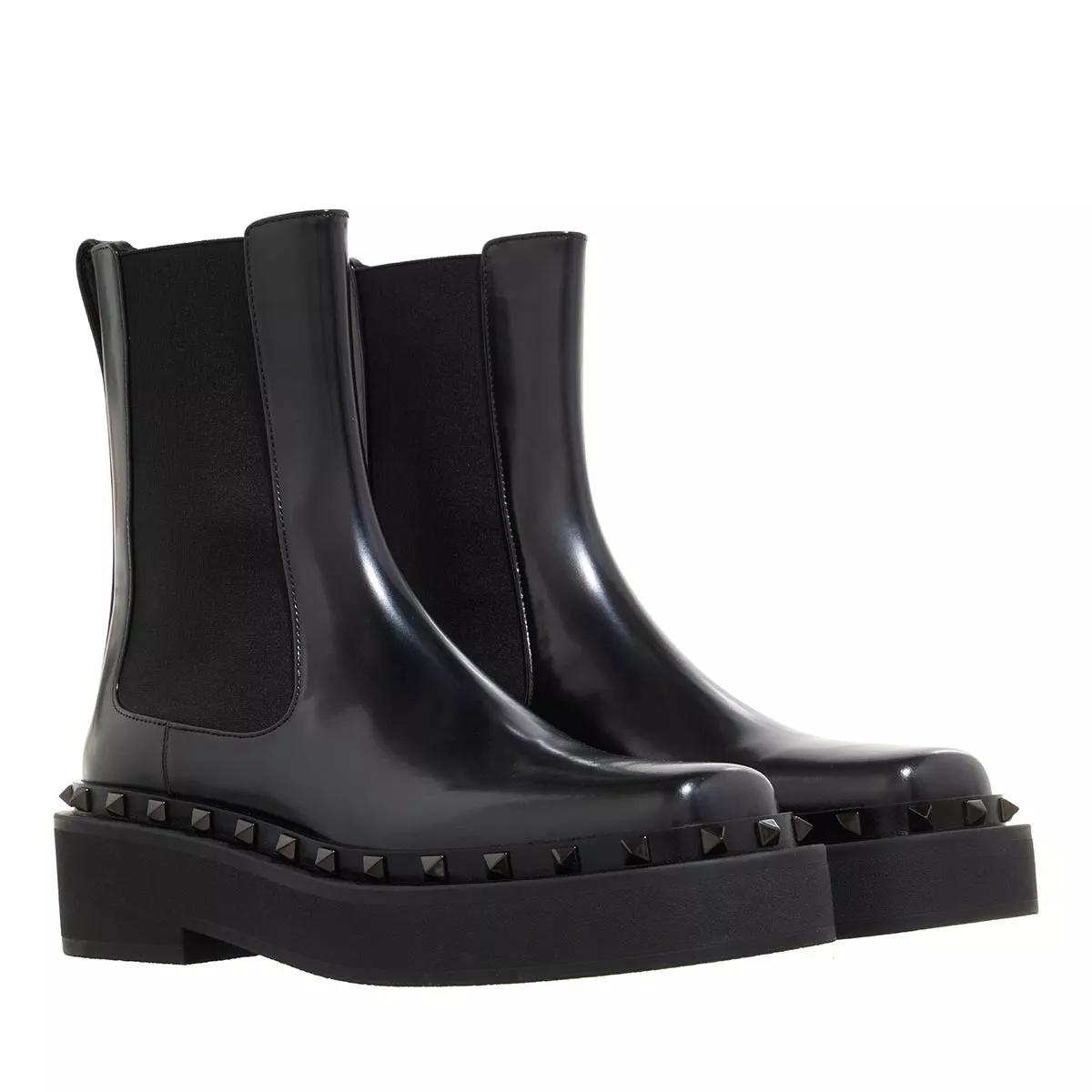 Valentino Garavani Boots & Stiefeletten - Beatle Rockstud Boot - Gr. 36 (EU) - in Schwarz - für Damen