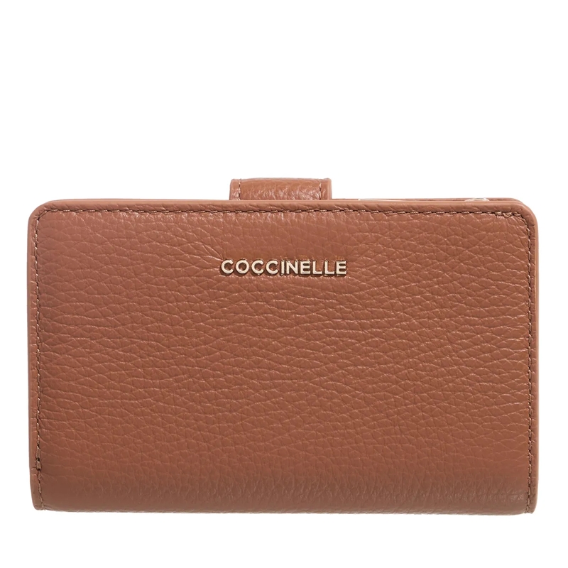 Coccinelle Bi-Fold-Portemonnaie Metallic Soft Cognac