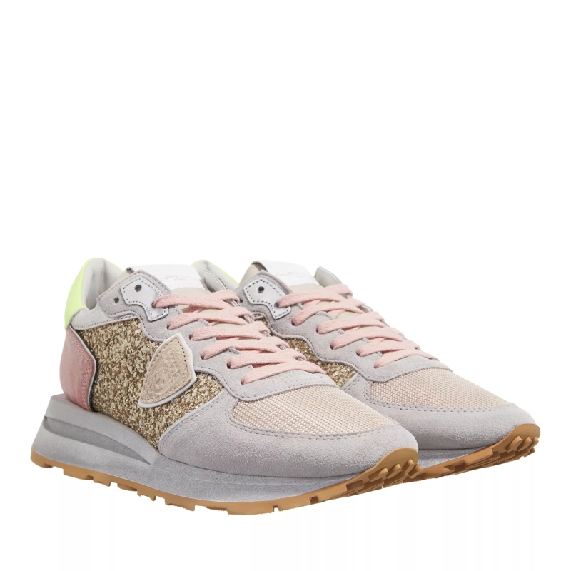 Philippe Model Low-Top-Sneaker Tropez Haute Low Woman Glitter Misage Or Jaune