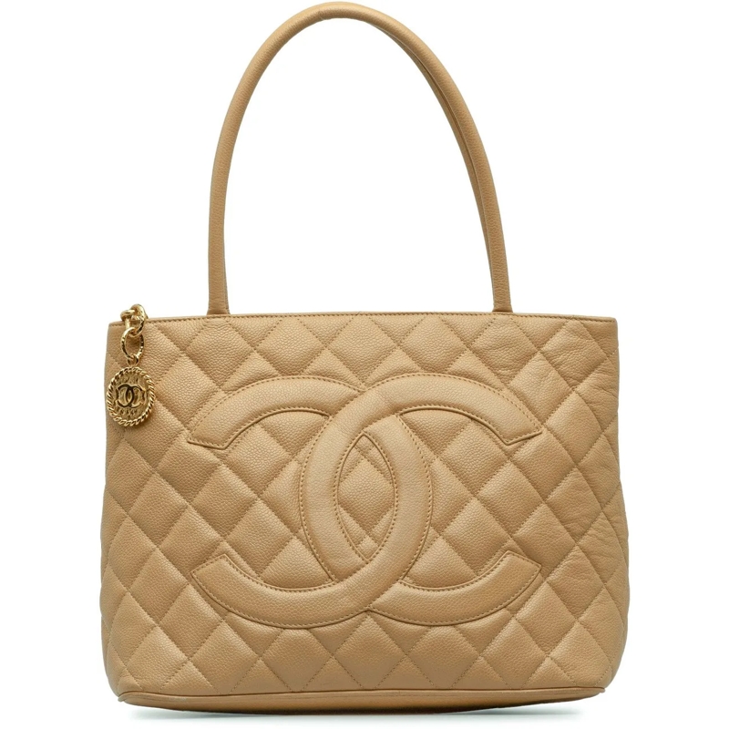 Chanel Shopper Caviar Medallion Tote braun