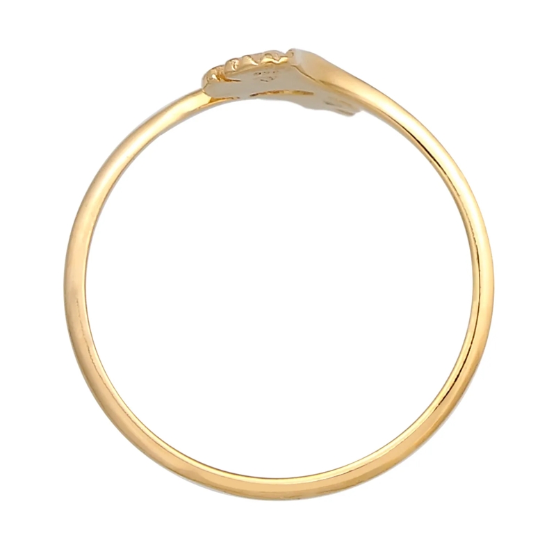 Elli Ring Ring Ladies Ginkgo Leaf Nature Open Adjustable in  Gold (Image 3)