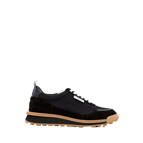 Thom Browne Low-Top Sneaker Alumni Trainer In Tech Nylon Black