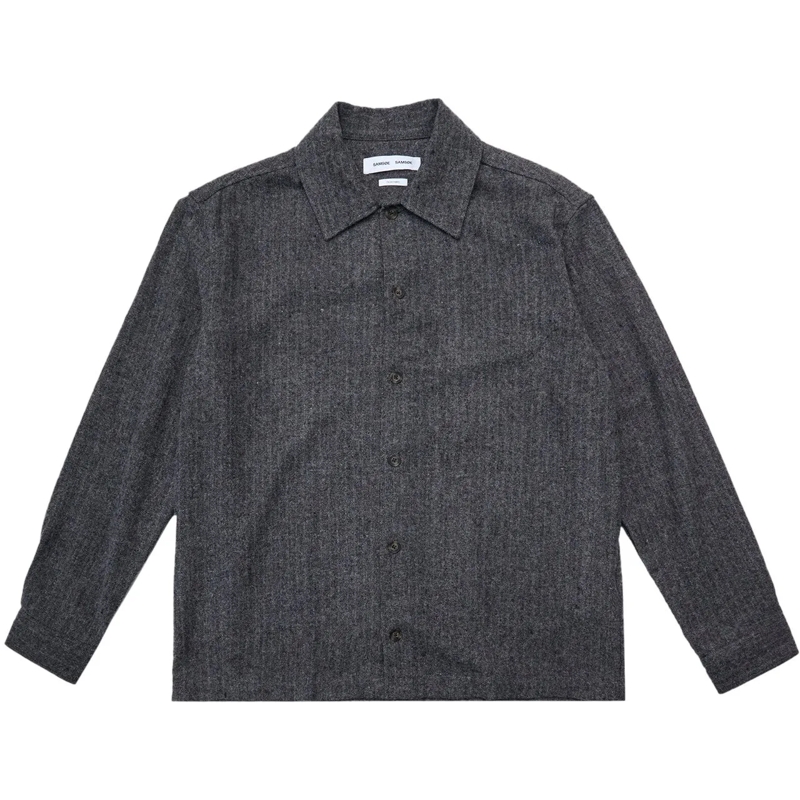 Samsøe Samsøe Ring Overshirt Sacastor Grey Herringbone mehrfarbig