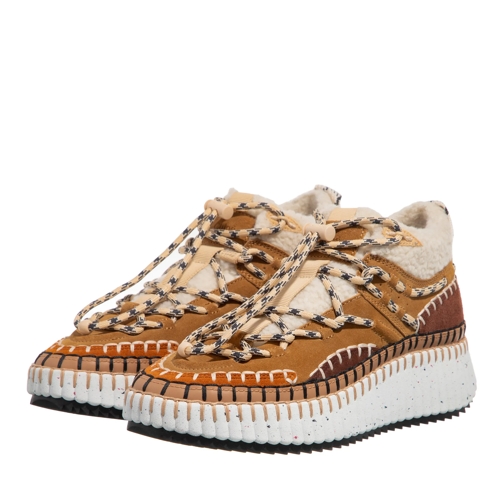 Chloé Nama Sneakers Softy Brown scarpa da ginnastica alta