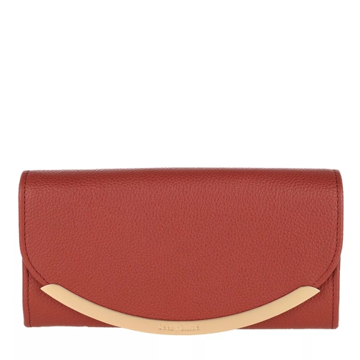 See By Chloé Continental Wallet Leather Faded Red Kontinentalgeldbörse