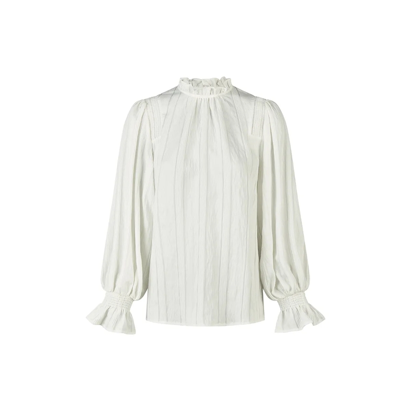 Marc Aurel Bluse Streifenbluse- verdeckter Knopf mit Schlitz- Sm weiss