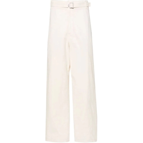 Lemaire Pantalon décontracté Seamless Belted Pants Pale Ecru mehrfarbig