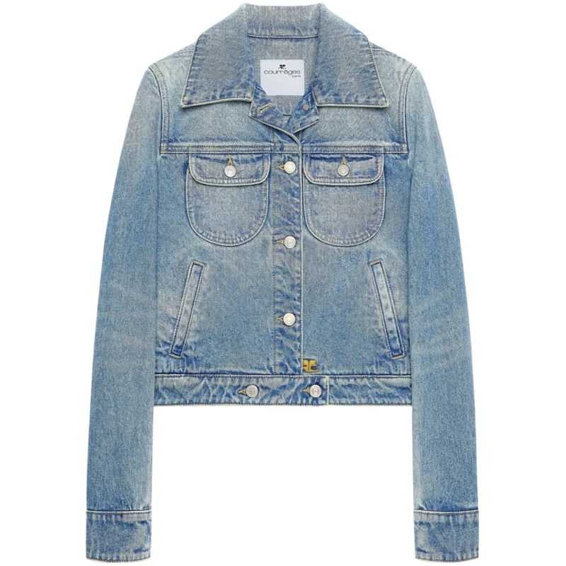 Courrèges Spijkerjasje Medium Blue Denim Jacket Blue
