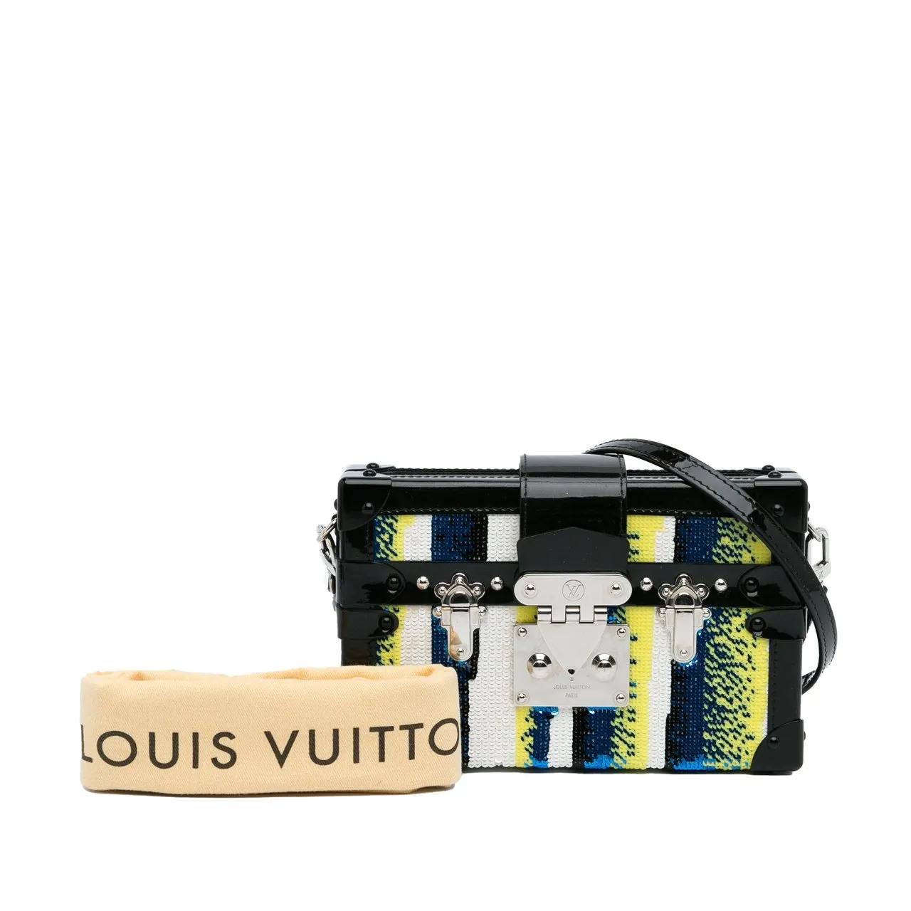 Louis Vuitton Shoppers Sequins Petite Malle in zwart