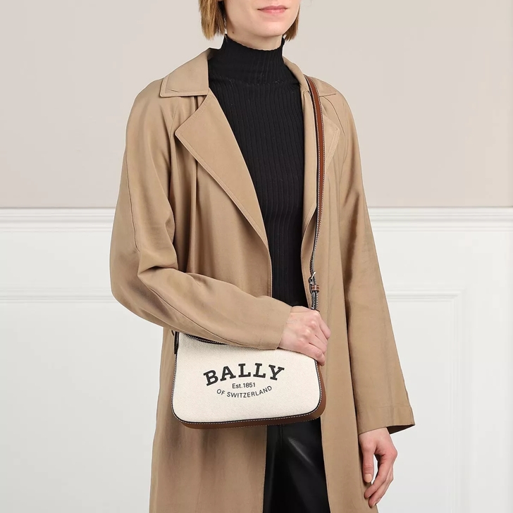 Bally Coralye.st Canvas & Leather Shoulder Bag in Natural