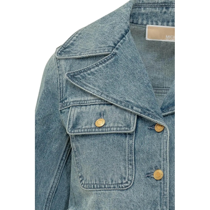 MICHAEL Michael Kors Jeansjacke Giacca Denim Corta con Tasche e Bottoni blau(Image 4)