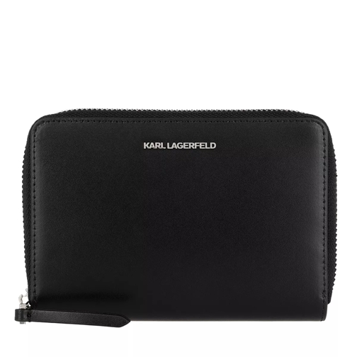 Karl Lagerfeld Seven Medium Zip Wallet Black Portefeuille à fermeture Éclair