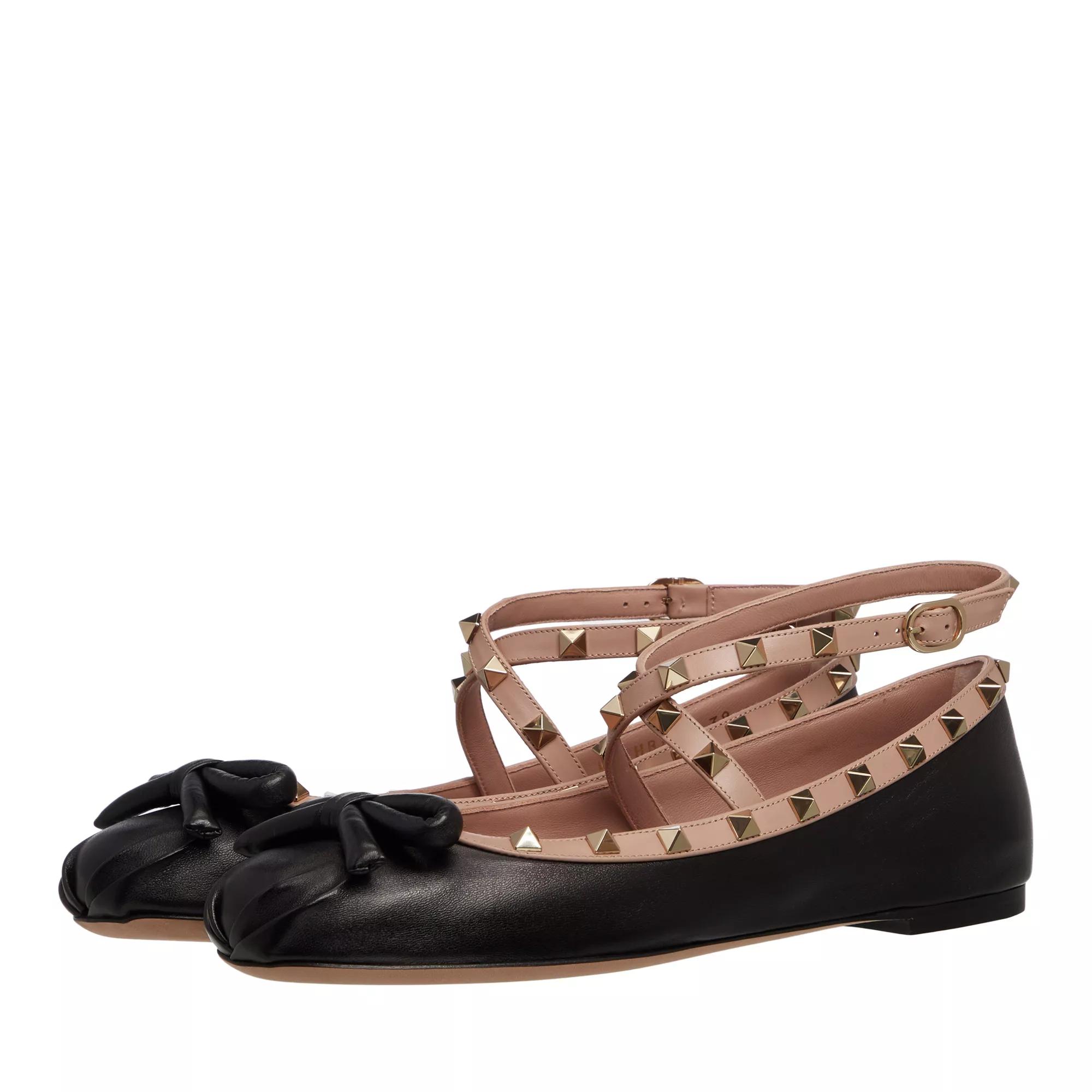 Valentino Garavani Loafers & Ballerinas - Ballerina Rockstud - Gr. 37 (EU) - in Schwarz - für Damen