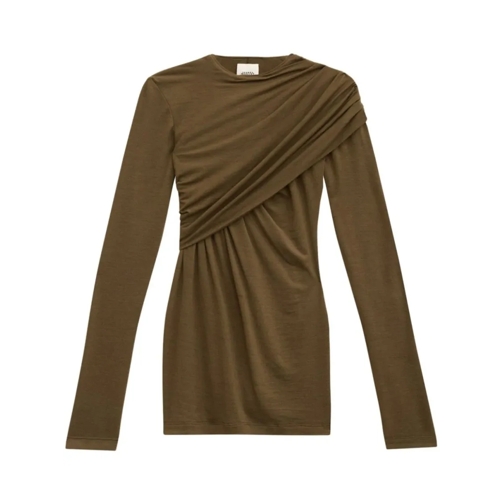 Isabel Marant Asna Top Brown Top a maniche lunghe