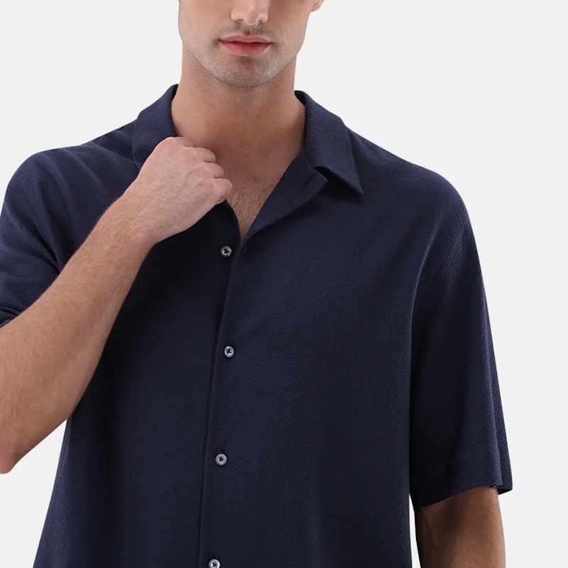 VAN LAACK Hemd Hemd Tailor Fit Uni dunkel-blau (Image 4)