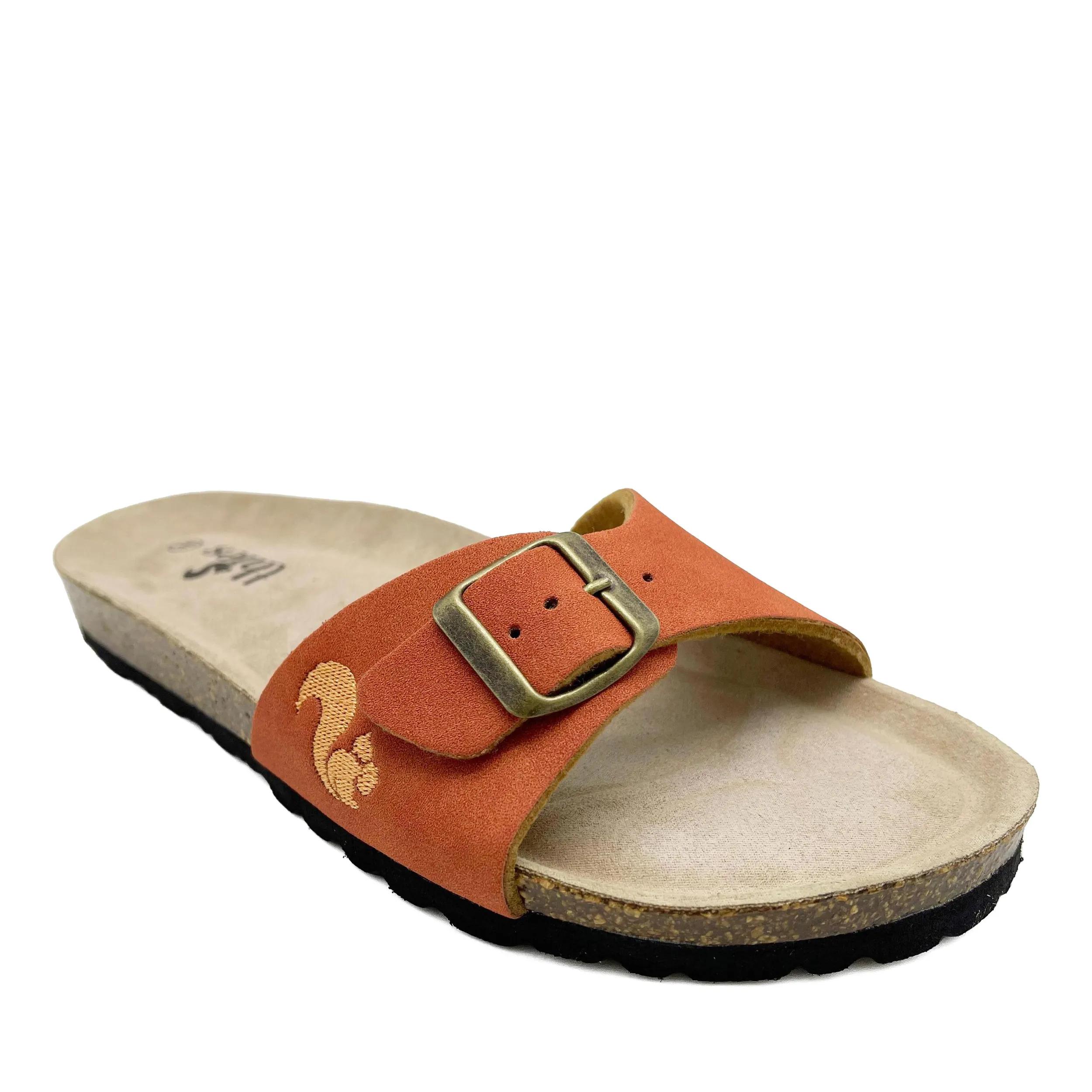 thies Sneakers - thies 1856 ® Eco Bio Strap Sandal vegan rust (W/X) - Gr. 42 (EU) - in Cognacbraun - für Damen