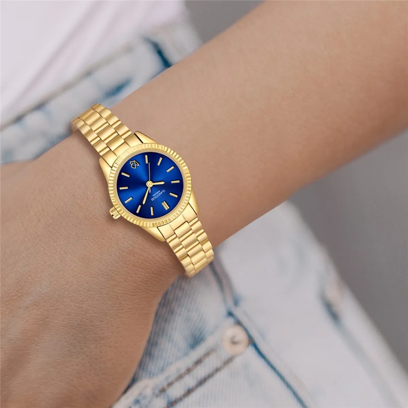 Glanzstücke München Automatikuhr Damen Armbanduhr Edelstahl gold(Image 2)