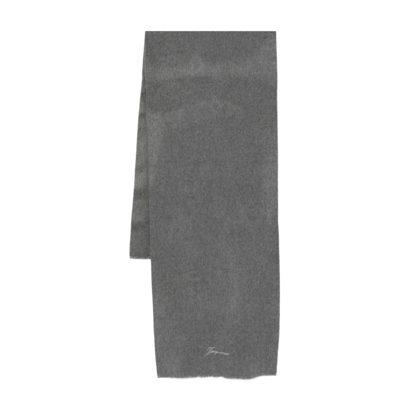Jacquemus Écharpe légère Rectangular Grey Scarf Grey