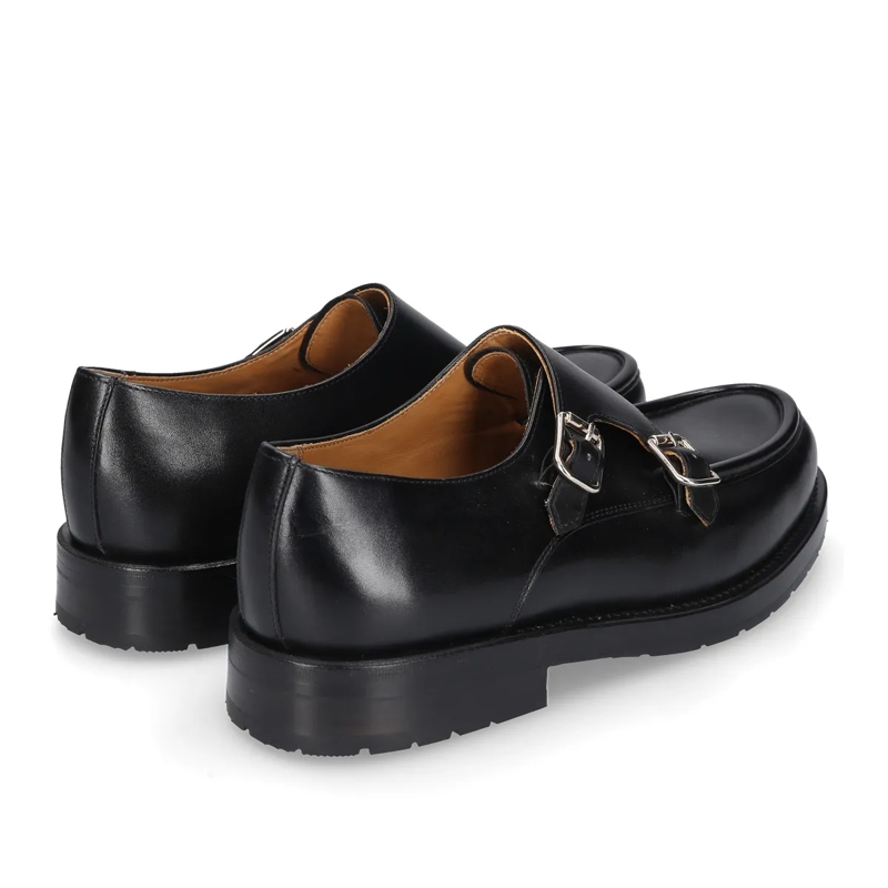 Heinrich Dinkelacker Flache Schuhe Schnallenschuh Rio Norweger BC schwarz(Image 3)