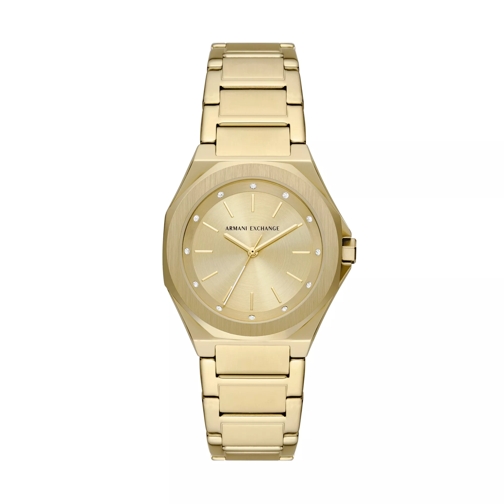 Armani Exchange Three-Hand Stainless Steel Watch Gold-Tone Quartz Watch