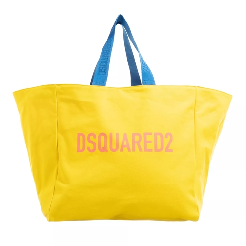 Dsquared2 Maxi Shopper Canvas Yellow Shopping Bag