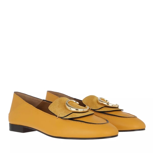 Chloé C Loafers Leather Mimosa Yellow Mocassino