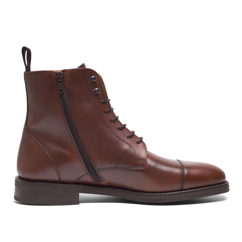 Henry Stevens Bottes à lacets Schnürboots Winston CDB2 mittel-braun