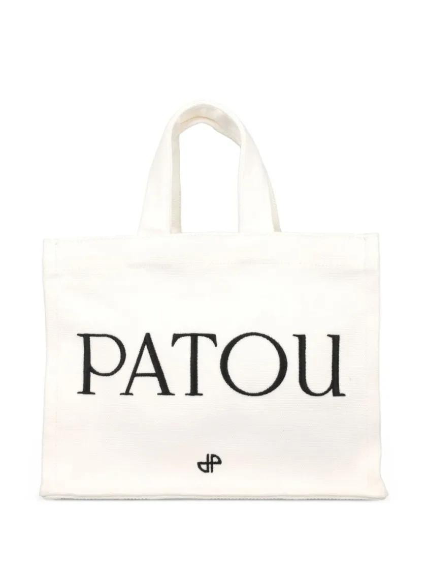 Patou Totes & shoppers Cream White Small Bag With Logo in beige
