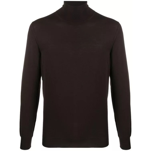 Drumohr Roll Neck Jumper Brown 